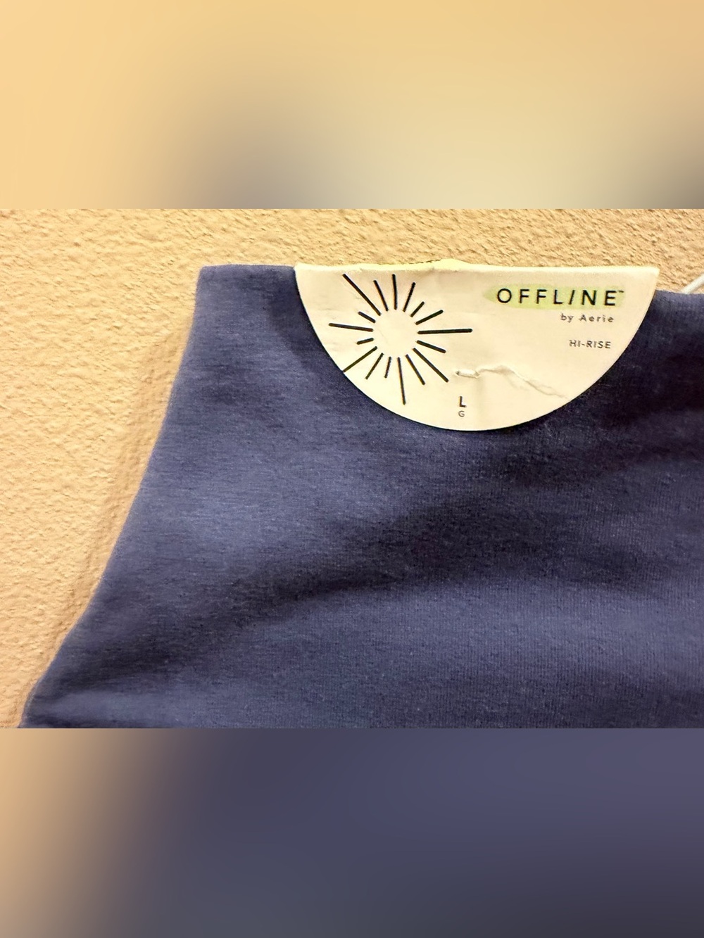 Aerie Offline OG Original Flare Legging Hi-Rise Navy Blue Size L NWT